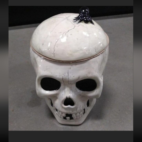 NEW XL (12") 2021 ceramic skull canister cookie jar etc SOLD OUT - Picture 1 of 4